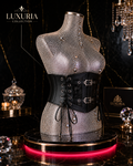 Ceinture Corset Dentelle Gothique — Style Punk Rétro, Boucle Épingle, Élastique, 10cm