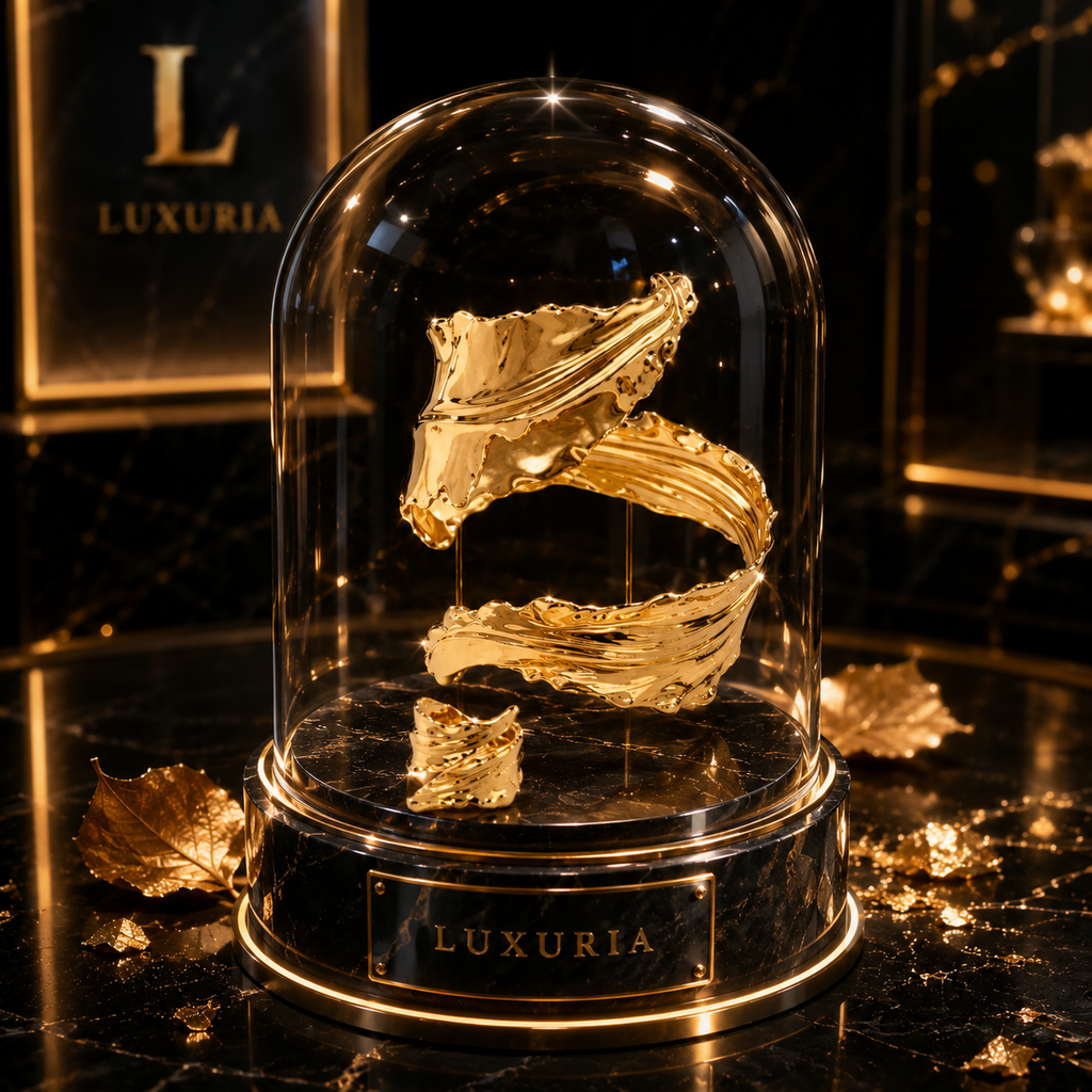 bracelet Feuille D'or luxe taille unique
