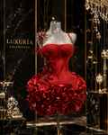 Ensemble Deux Pièces Halter Bandage Rouge — Tenue de Soirée Luxe