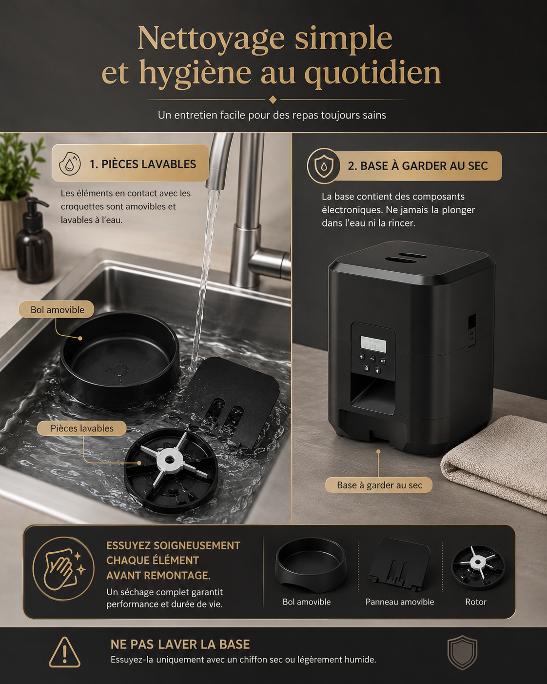 Distributeur Automatique de Croquettes | Chat & Chien — Programmable, Dosage Précis, Version WiFi Disponible