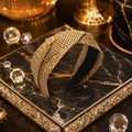Serre-tête Doré Style Bohème — Tressé & Élégant