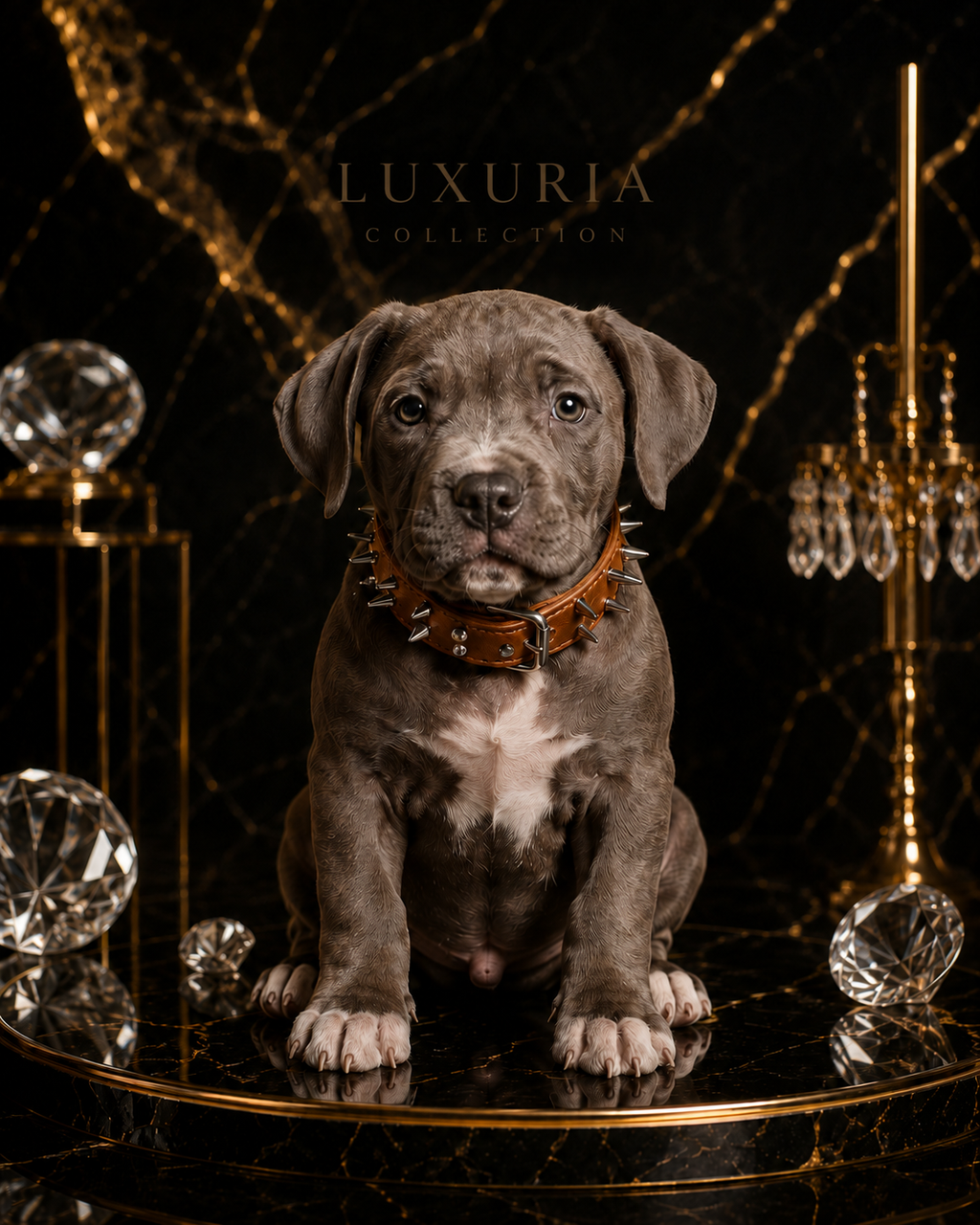 Collier Chien à Rivets – Cuir PU Résistant | Noir, Rouge & Marron | Tailles M à XXL