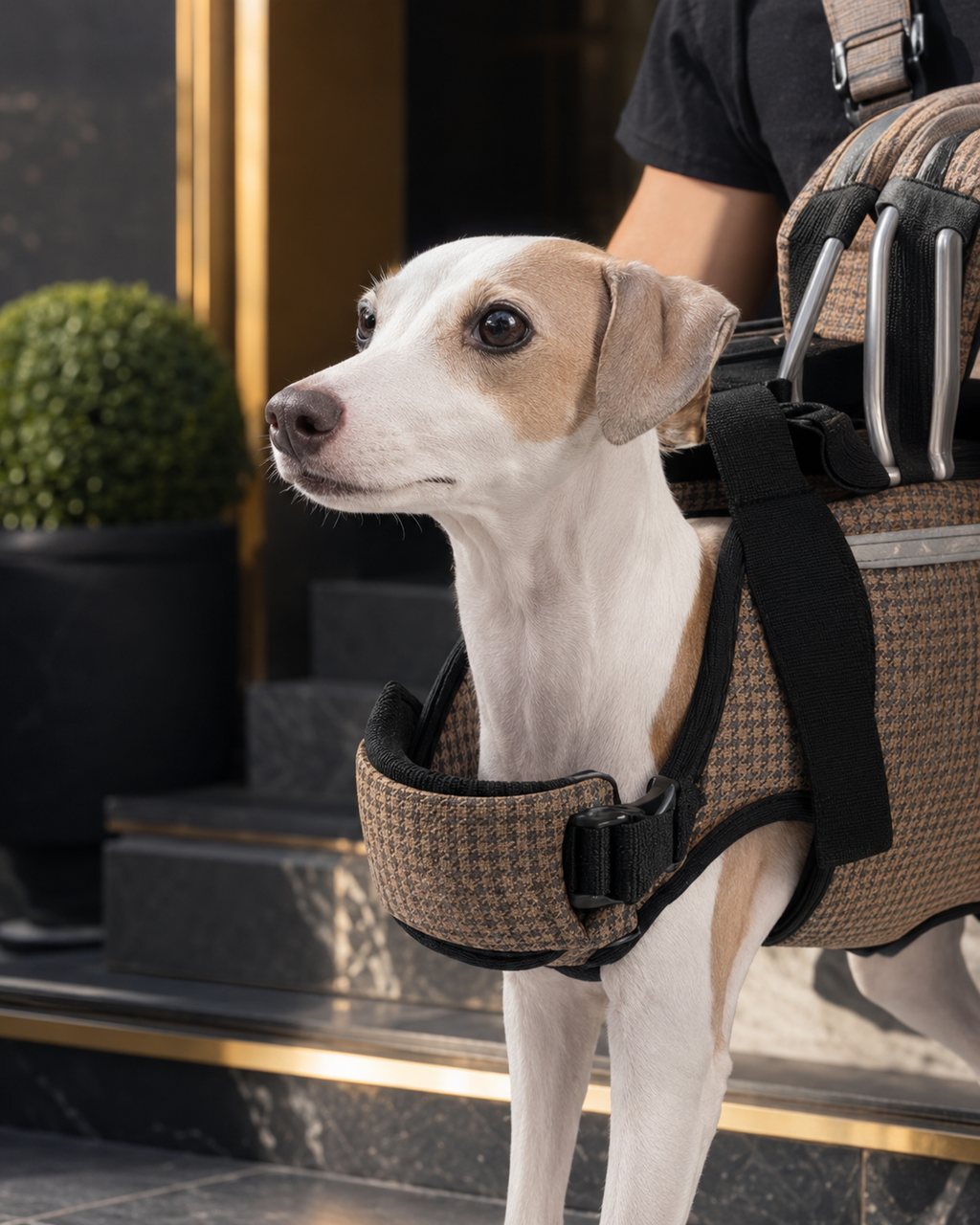Sac Bandoulière Horizontal Chien & Chat – Soie de Glace Rafraîchissante | Protection Colonne