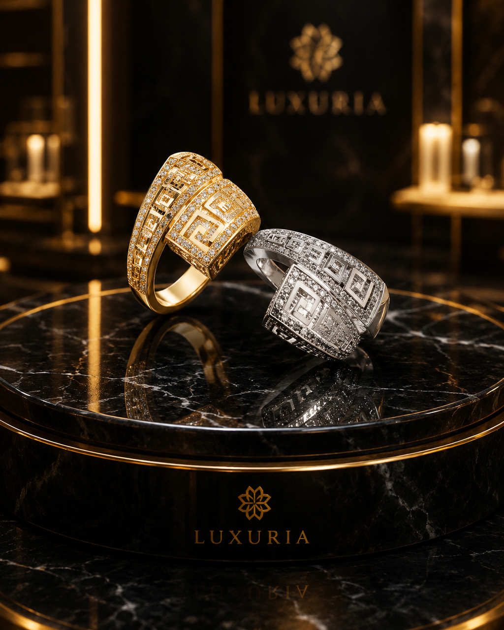 Bague Or Luxe — Zirconia Géométrique Serti Canal, Élégance Intemporelle