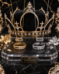 Parure Collier & Bague Zirconia — Acier Inoxydable Plaqué Or 18K, Éclat Luxe