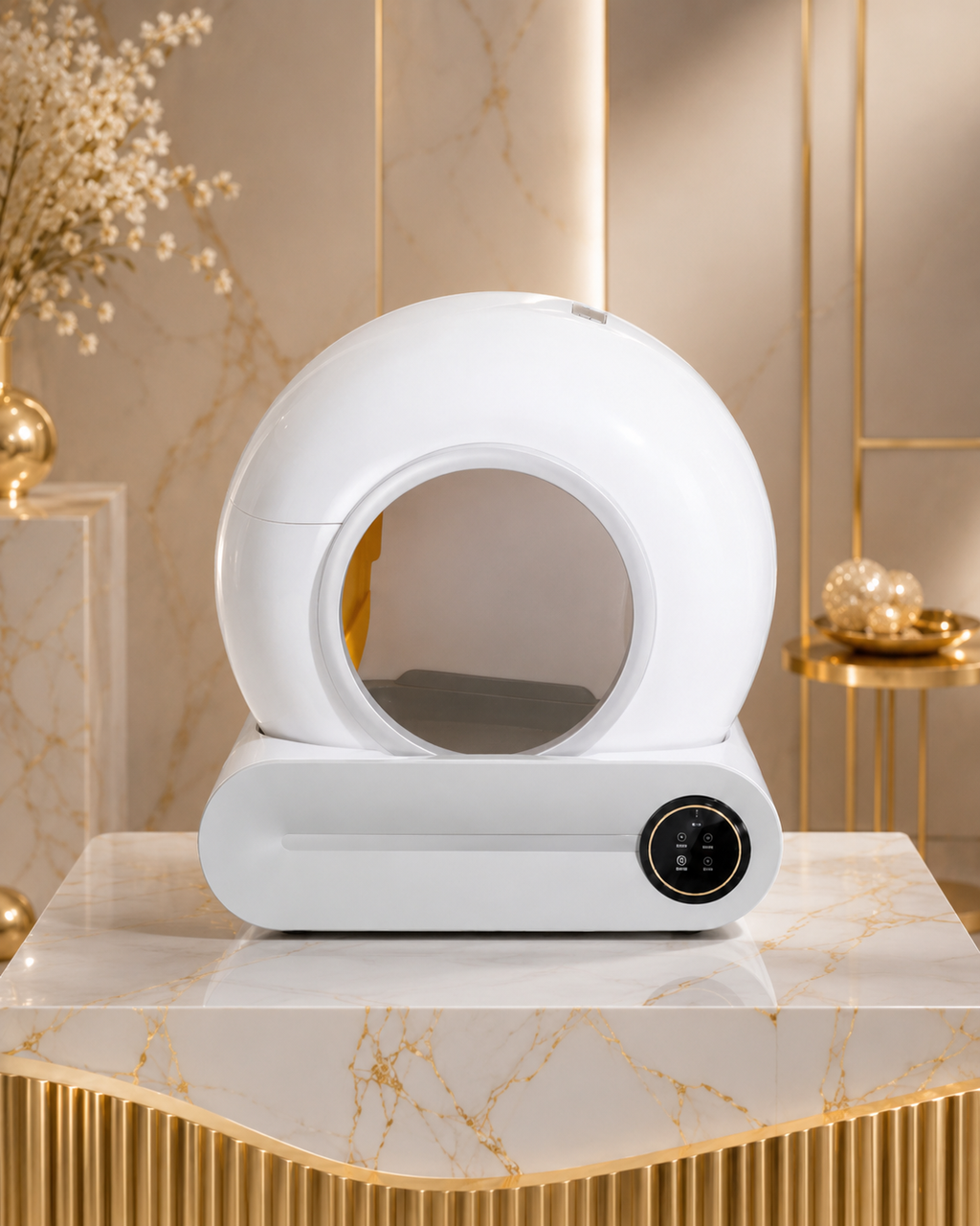 Litière Autonettoyante Connectée pour Chat – 65L | WiFi & App | Nettoyage Automatique