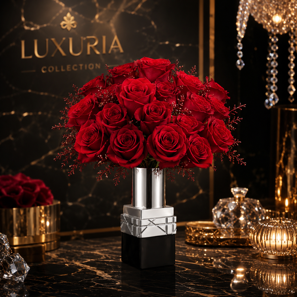Vase Forme Rouge à Lèvres en Céramique Noire — Déco Luxe Moderne