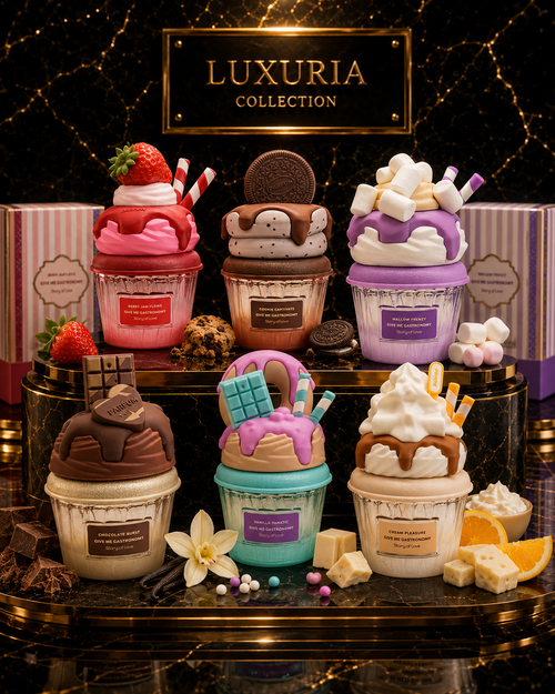 Collection complète des 6 brumes parfumées gourmandes Luxuria