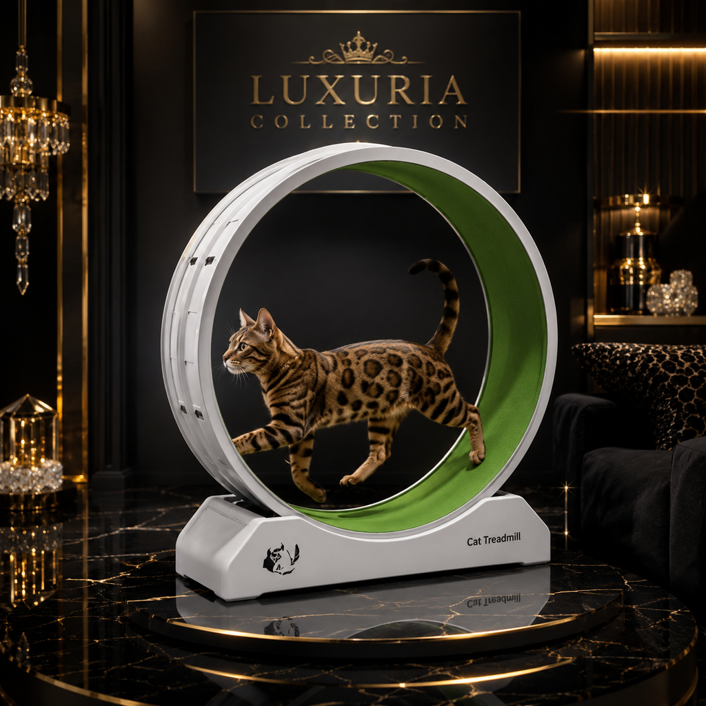 Roue d'Exercice Silencieuse pour Chat — Tapis Griffoir Amovible & Anti-Pincement