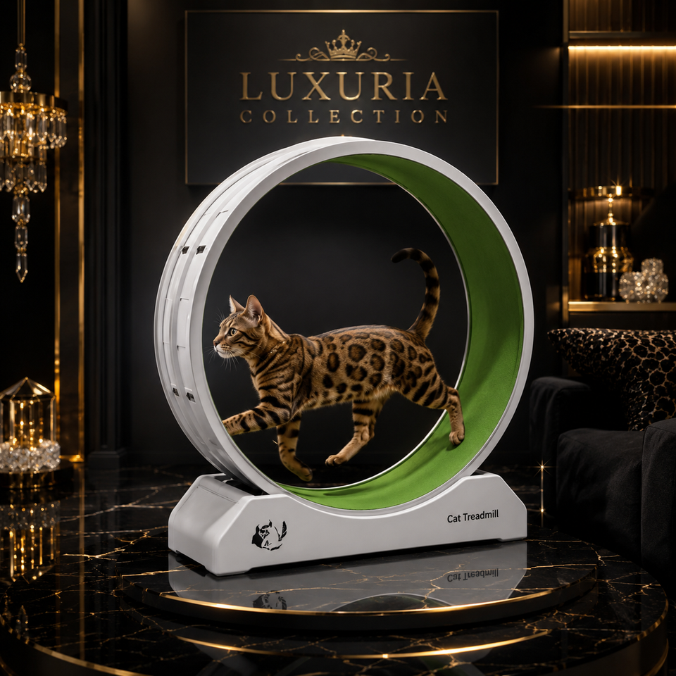 Roue d'Exercice Silencieuse pour Chat — Tapis Griffoir Amovible & Anti-Pincement