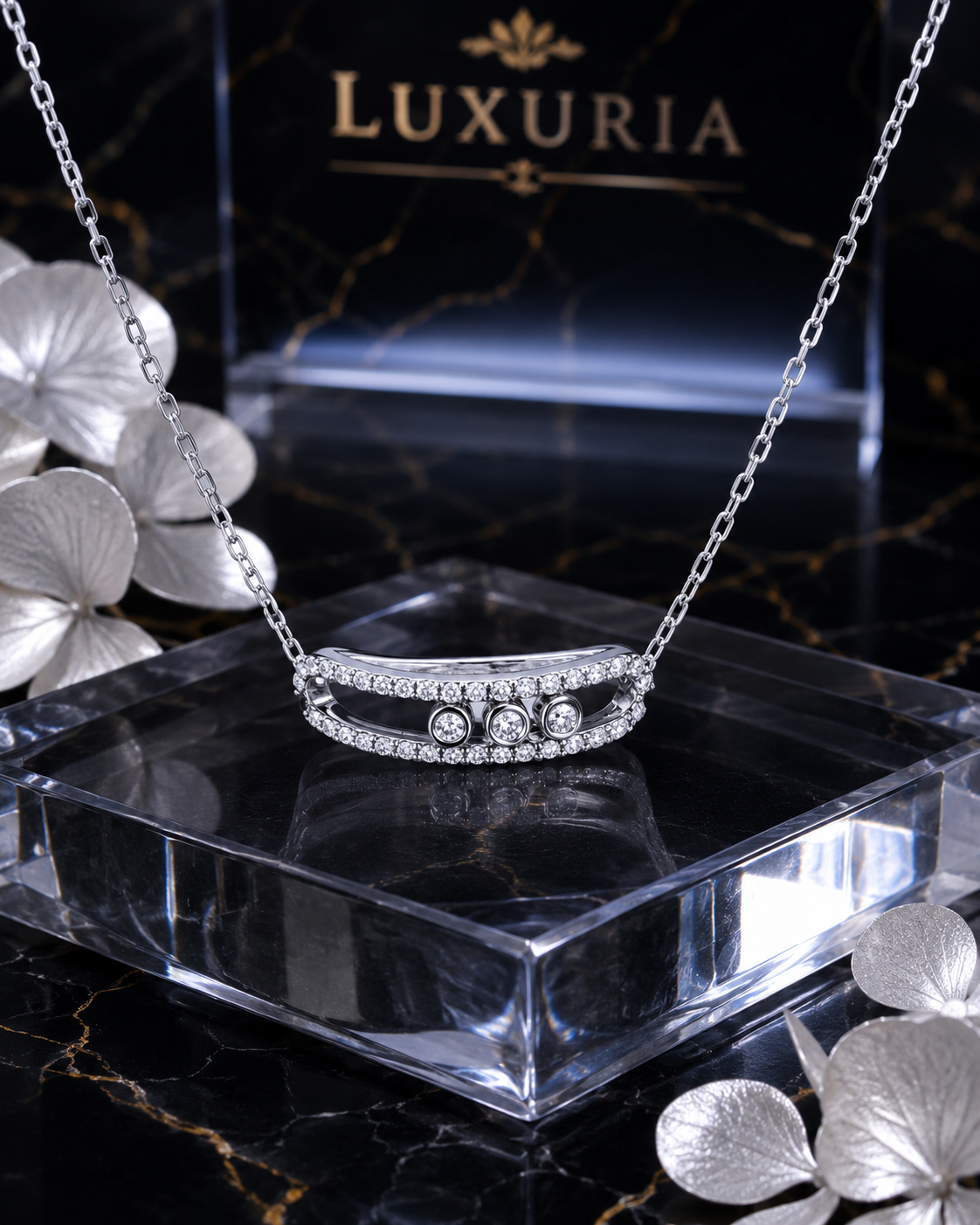 Parure Collier & Bague Zirconia — Acier Inoxydable Plaqué Or 18K, Éclat Luxe