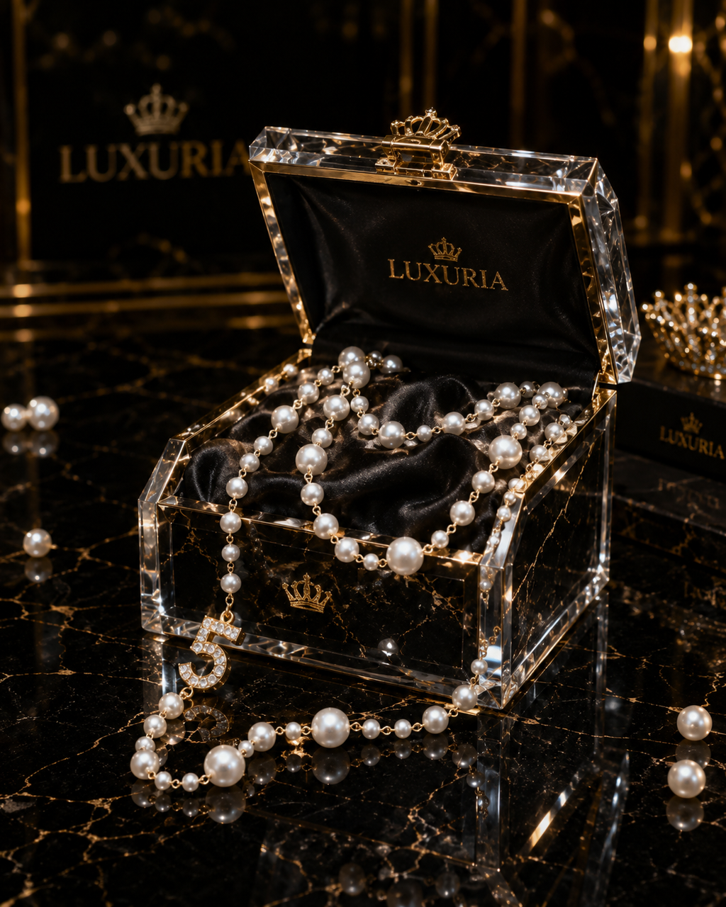 Collier Long Perles & Glands — Chaîne Sautoir Multi-Rangs, Style Luxe Intemporel