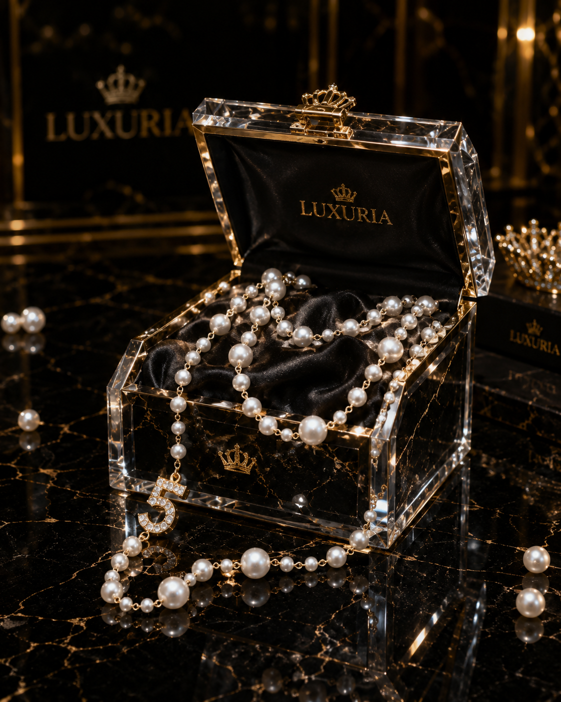 Collier Long Perles & Glands — Chaîne Sautoir Multi-Rangs, Style Luxe Intemporel