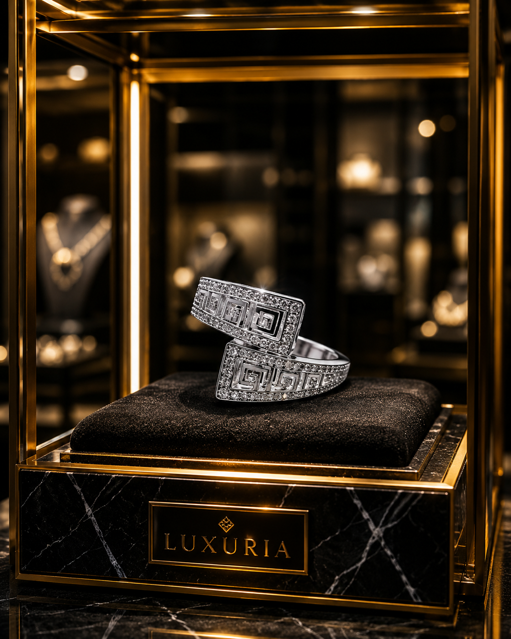 Bague Or Luxe — Zirconia Géométrique Serti Canal, Élégance Intemporelle