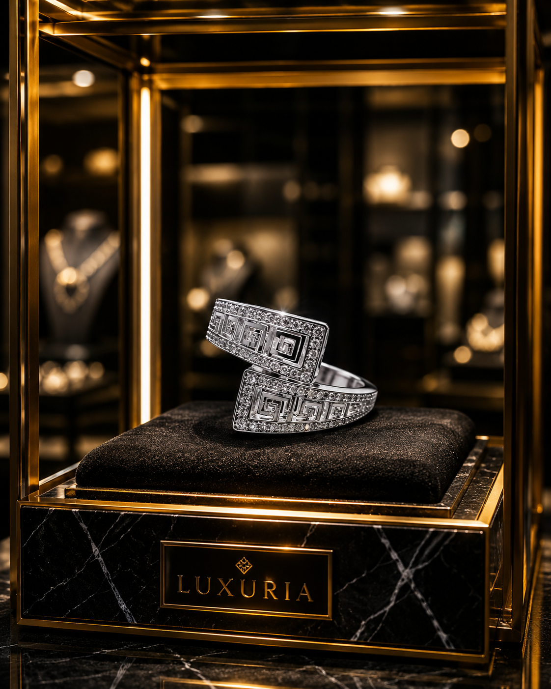 Bague Or Luxe — Zirconia Géométrique Serti Canal, Élégance Intemporelle