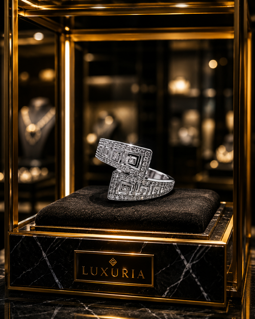 Bague Or Luxe — Zirconia Géométrique Serti Canal, Élégance Intemporelle