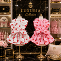 Robe d'Été Motif Fraise pour Chien & Chat – Coton Doux | Rose & Blanc | XS à XL