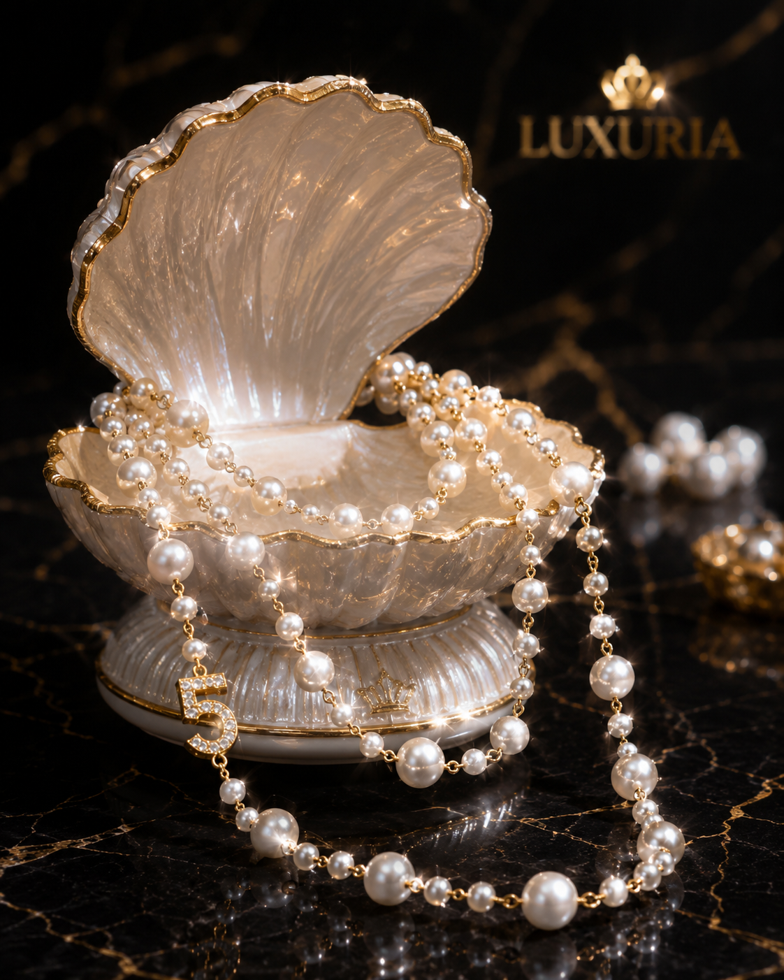 Collier Long Perles & Glands — Chaîne Sautoir Multi-Rangs, Style Luxe Intemporel